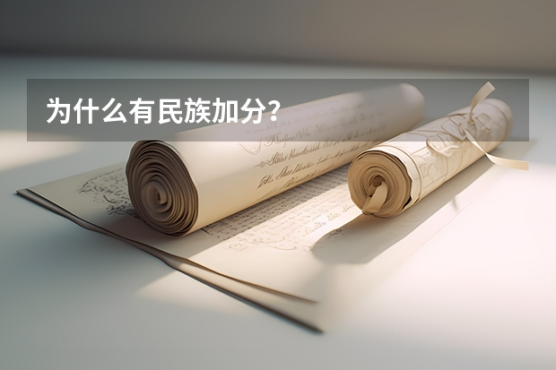 为什么有民族加分？
