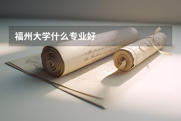 福州大学什么专业好