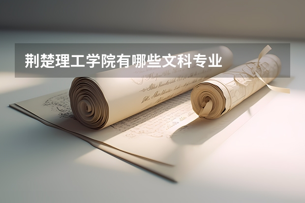 荆楚理工学院有哪些文科专业