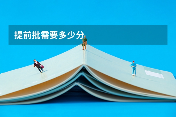 提前批需要多少分