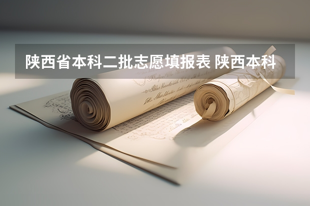 陕西省本科二批志愿填报表 陕西本科二批志愿填报时间